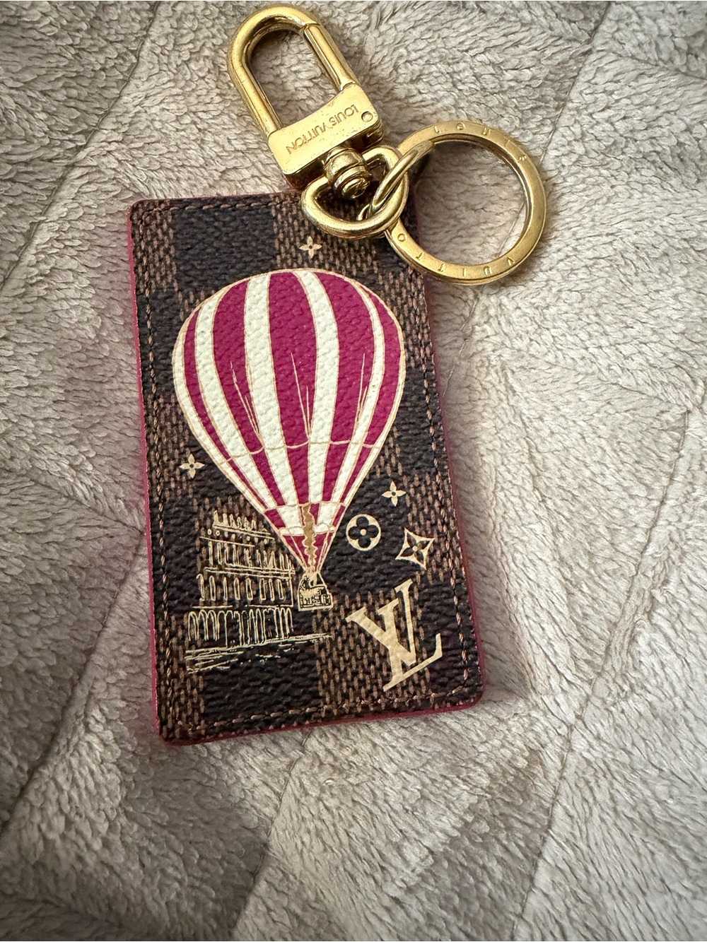 Louis Vuitton Brown Damier Canvas Hot Air Balloon Key Charm